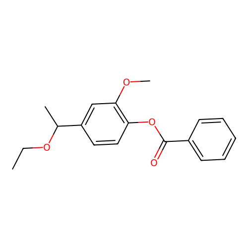 4-(1-Ethoxyethyl)-2-methoxyphenyl benzoate structure