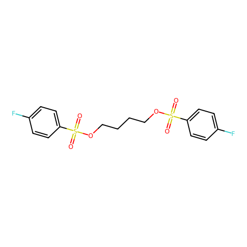 1,4-亚丁基双(4-氟苯磺酸盐) structure