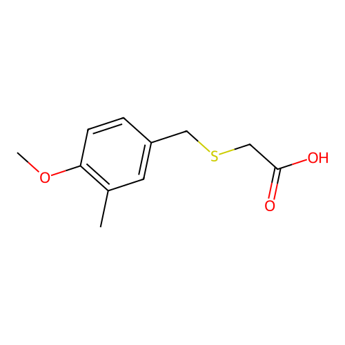 [(4-Methoxy-3-methylbenzyl)sulfanyl]acetic acid structure