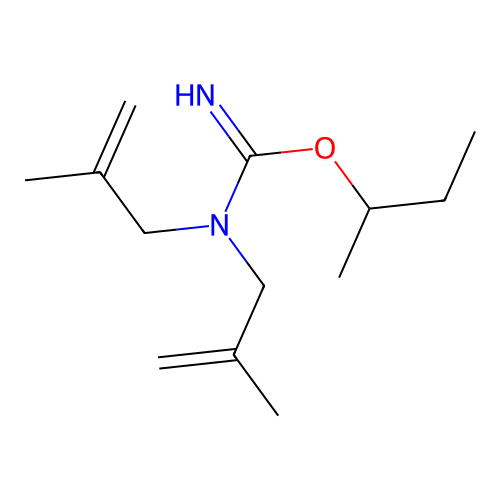 butan-2-yl N,N-bis(2-methylprop-2-enyl)carbamimidate structure