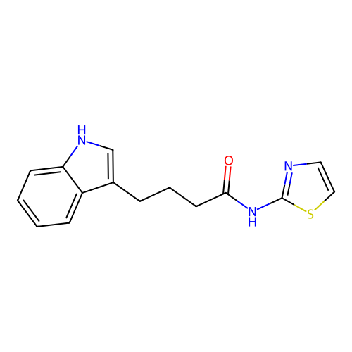 4-(1H-indol-3-yl)-N-(1,3-thiazol-2-yl)butanamide structure