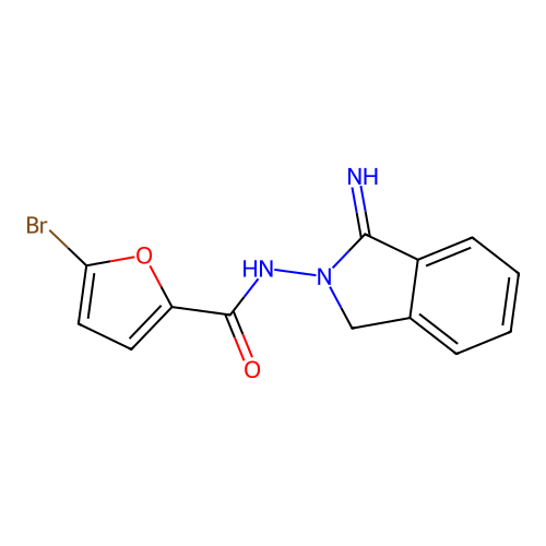 5-Bromo-N-(1,3-dihydro-1-imino-2H-isoindol-2-yl)-2-furancarboxamide structure
