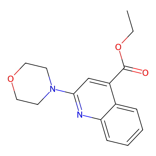 Ethyl 2-(morpholin-4-yl)quinoline-4-carboxylate structure