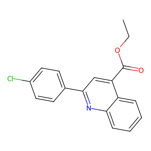 Ethyl 2-(4-chlorophenyl)quinoline-4-carboxylate structure