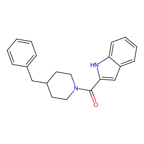 (4-benzylpiperidin-1-yl)(1H-indol-2-yl)methanone structure