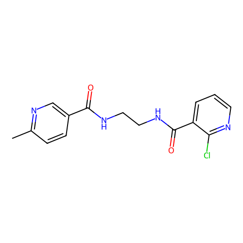 2-chloro-N-(2-(6-methylnicotinamido)ethyl)nicotinamide structure