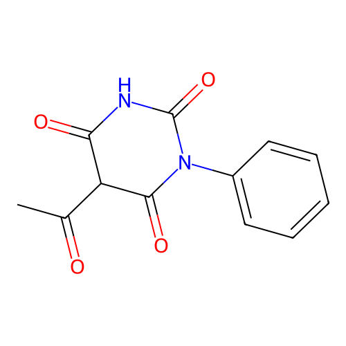 5-Acetyl-1-phenyl-1,3-diazinane-2,4,6-trione structure