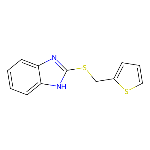 2-thiophen-2-ylmethylsulfanyl-1H-benzoimidazole structure