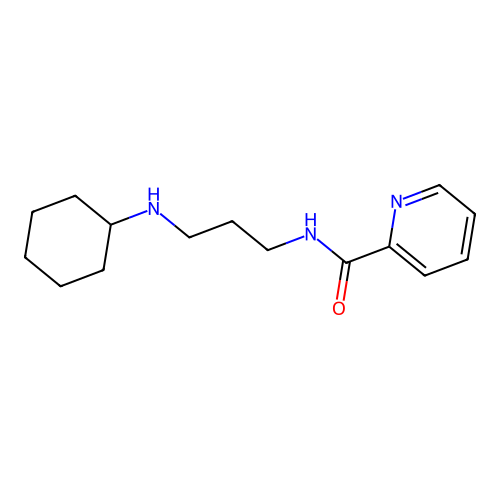 N-[3-(cyclohexylamino)propyl]pyridine-2-carboxamide structure