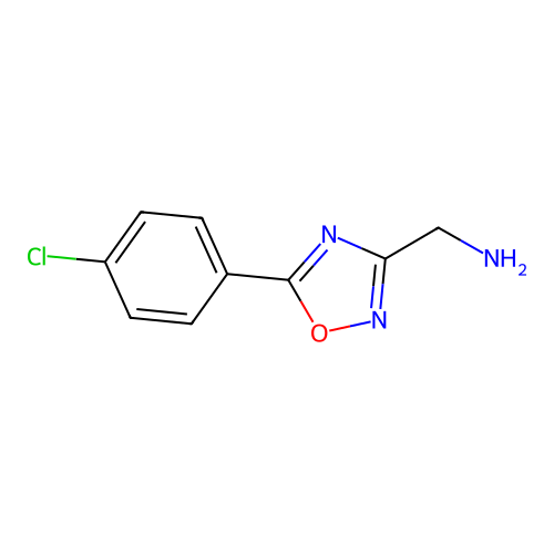 (5-(4-Chlorophenyl)-1,2,4-oxadiazol-3-YL)methanamine structure