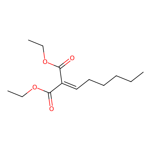 Diethyl hexylidenepropanedioate structure