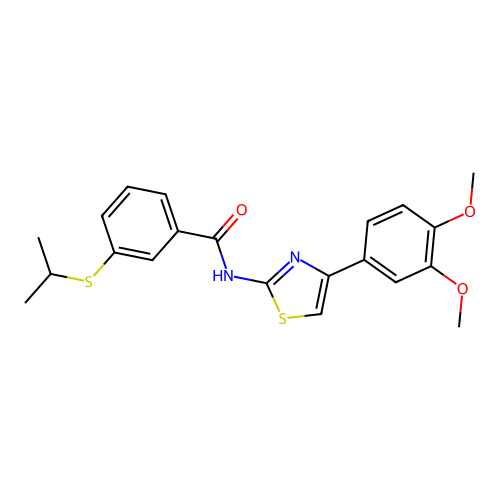 N-(4-(3,4-dimethoxyphenyl)thiazol-2-yl)-3-(isopropylthio)benzamide structure