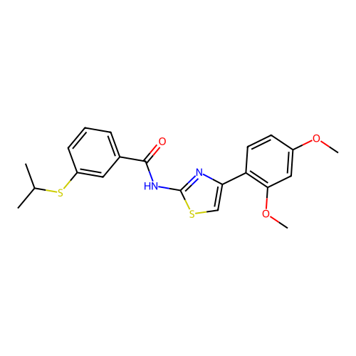 N-(4-(2,4-dimethoxyphenyl)thiazol-2-yl)-3-(isopropylthio)benzamide structure