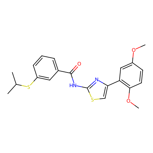 N-(4-(2,5-dimethoxyphenyl)thiazol-2-yl)-3-(isopropylthio)benzamide structure