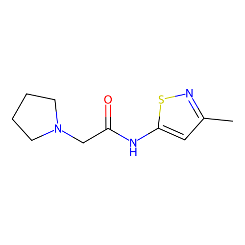 1-Pyrrolidineacetamide, N-(3-methyl-5-isothiazolyl)- structure