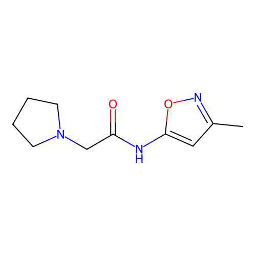 1-Pyrrolidineacetamide, N-(3-methyl-5-isoxazolyl)- structure