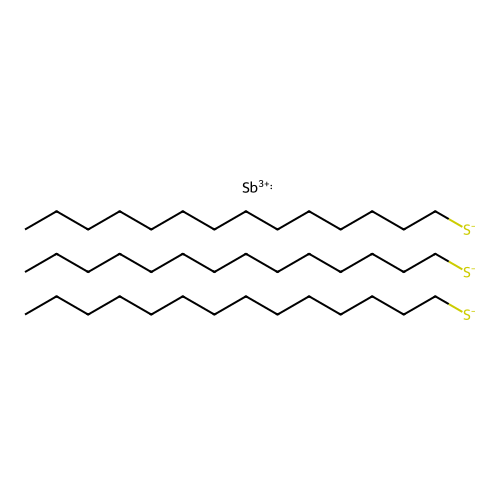 Antimony(3+) tritetradecane-1-thiolate structure