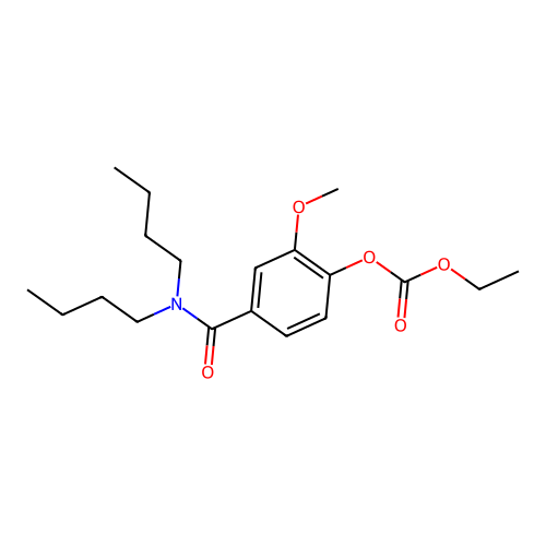4-(Dibutylcarbamoyl)-2-methoxyphenyl ethyl carbonate structure