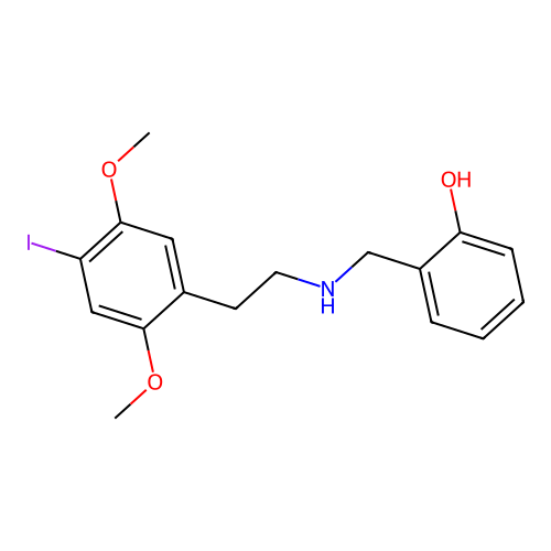 2-(((2-(4-Iodo-2,5-dimethoxyphenyl)ethyl)amino)methyl)phenol structure
