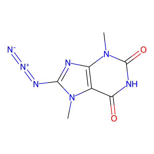 8-azido-3,7-dimethyl-3,7-dihydro-1H-purine-2,6-dione structure