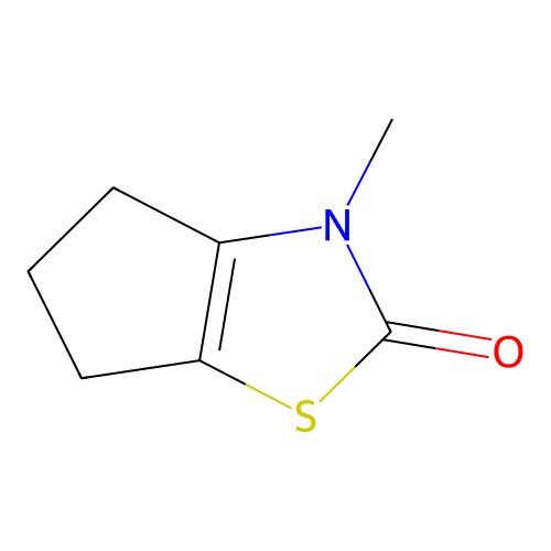 3-Methyl-3,4,5,6-tetrahydro-2H-cyclopenta(d)(1,3)thiazol-2-one structure