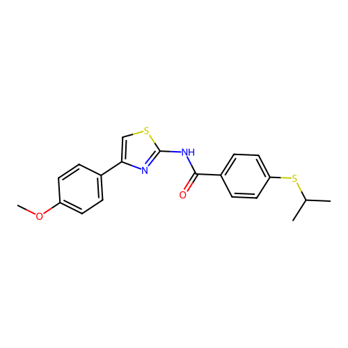 4-(isopropylthio)-N-(4-(4-methoxyphenyl)thiazol-2-yl)benzamide structure