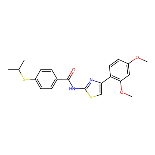 N-(4-(2,4-dimethoxyphenyl)thiazol-2-yl)-4-(isopropylthio)benzamide structure