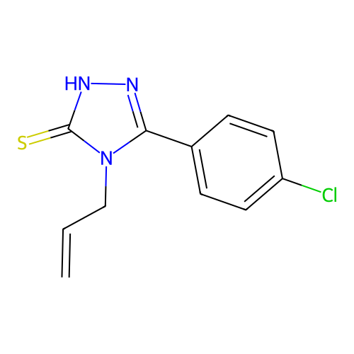 4-allyl-5-(4-chlorophenyl)-4H-1,2,4-triazole-3-thiol structure