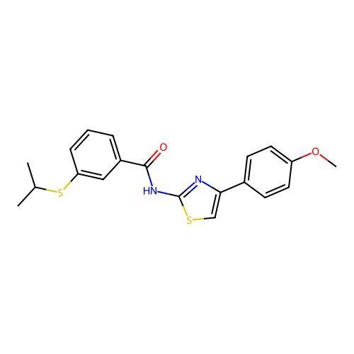 3-(isopropylthio)-N-(4-(4-methoxyphenyl)thiazol-2-yl)benzamide structure