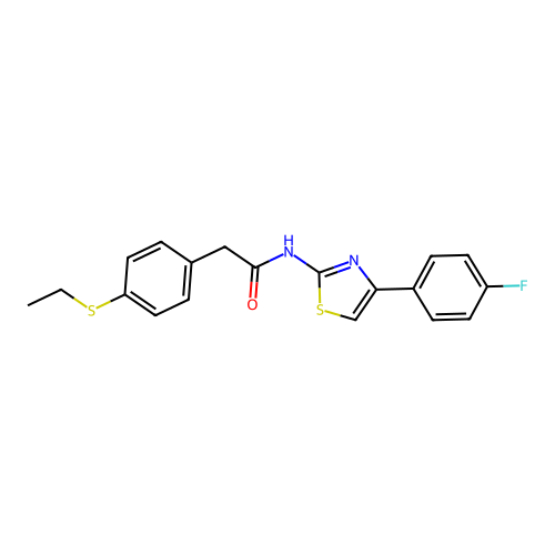 2-(4-(ethylthio)phenyl)-N-(4-(4-fluorophenyl)thiazol-2-yl)acetamide structure