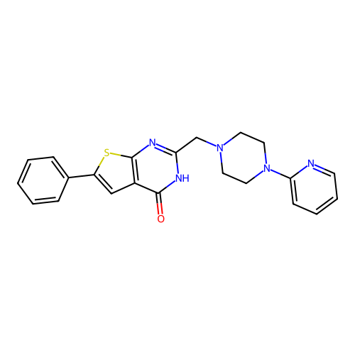 6-Phenyl-2-[(4-(2-pyridyl)piperazinyl)methyl]thiopheno[2,3-d]pyrimidin-4-ol structure