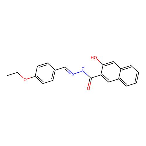 N'-(4-ethoxybenzylidene)-3-hydroxy-2-naphthohydrazide structure