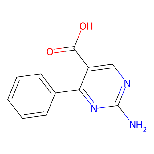 2-Amino-4-phenylpyrimidine-5-carboxylic acid structure