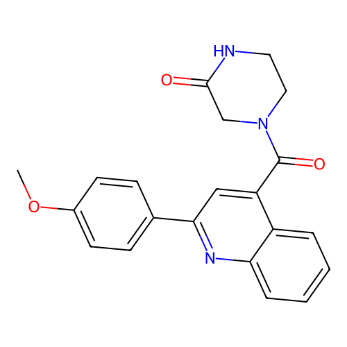 4-(2-(4-Methoxyphenyl)quinoline-4-carbonyl)piperazin-2-one structure