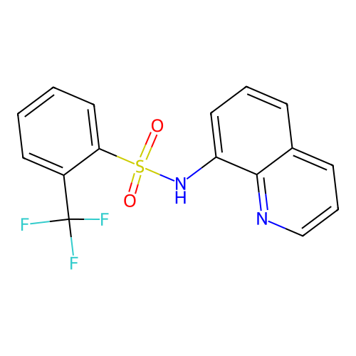 N-(quinolin-8-yl)-2-(trifluoromethyl)benzene-1-sulfonamide structure