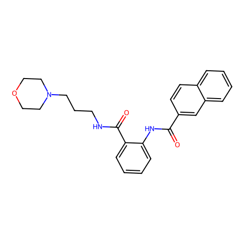 N-(2-{[3-(morpholin-4-yl)propyl]carbamoyl}phenyl)naphthalene-2-carboxamide structure
