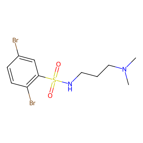 2,5-dibromo-N-[3-(dimethylamino)propyl]benzenesulfonamide structure