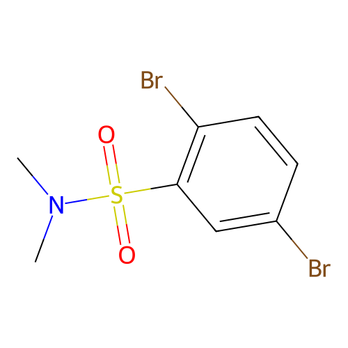 2,5-dibromo-N,N-dimethylbenzenesulfonamide structure