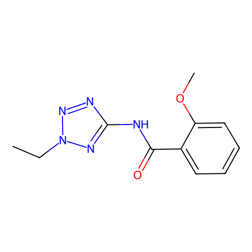 N-(2-ethyl-2H-tetrazol-5-yl)-2-methoxybenzamide structure