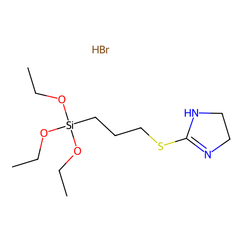 4,5-Dihydro-2-((3-(triethoxysilyl)propyl)thio)-1H-imidazole monohydrobromide structure
