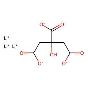 檸檬酸鋰 structure