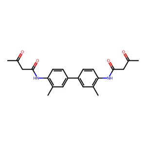 4,4'-Bis(o-acetoacetotoluidide) structure