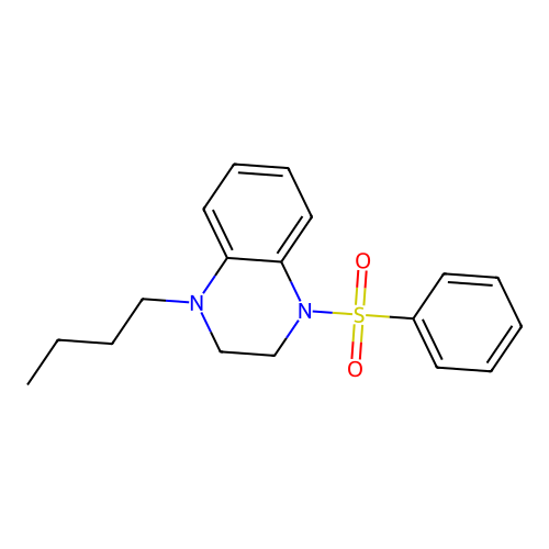 1-(Benzenesulfonyl)-4-butyl-2,3-dihydroquinoxaline structure