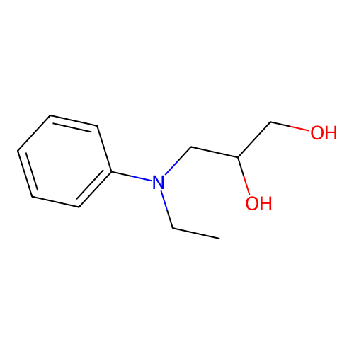 3-(N-ethylanilino)propane-1,2-diol structure