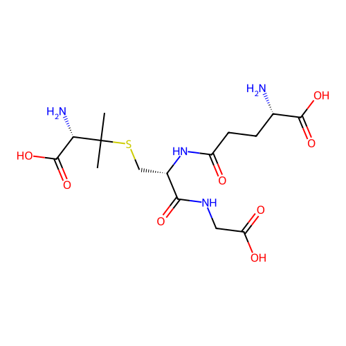 Penicillamine-glutathione mixed disulfide structure