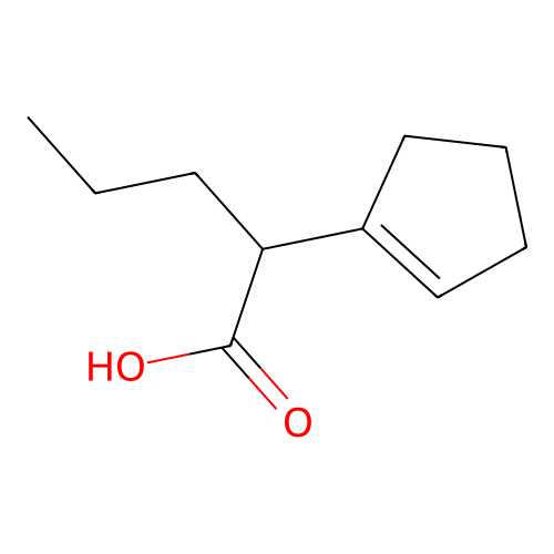 2-(Cyclopenten-1-yl)pentanoic acid structure