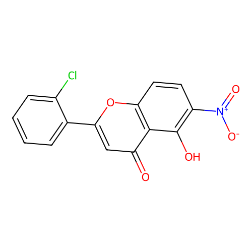 2-(2-Chlorophenyl)-5-hydroxy-6-nitrochromen-4-one structure