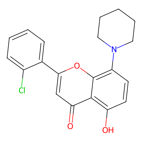 2-(2-Chlorophenyl)-5-hydroxy-8-piperidin-1-ylchromen-4-one structure