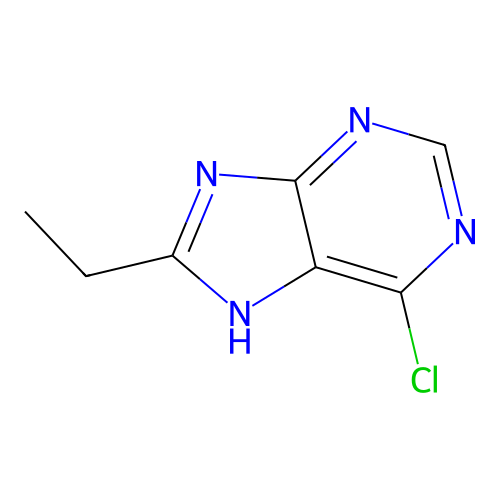 6-chloro-8-ethyl-7H-purine structure