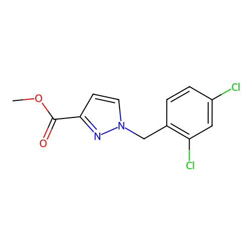 methyl 1-(2,4-dichlorobenzyl)-1H-pyrazole-3-carboxylate structure